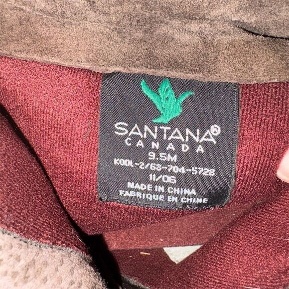 Santana Canada Women's Brown Suede Wedge Ankle Boots Size 9.5 - Picture 7 of 8